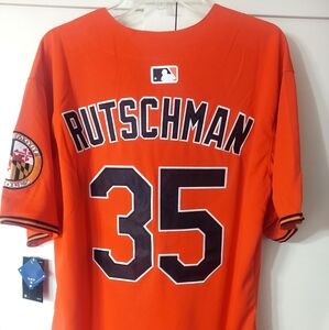 Adley Rutschman Baltimore Orioles Orange Stiched Jersey.